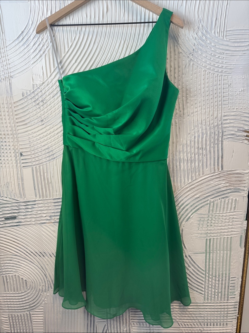 Wtoo One-Shoulder Emerald Green Cocktail Dress